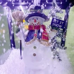 Fraser Hill Farm Let It Snow Series 71-In. Musical Street Lamp In Black With Snowman Scene, 2 Signs, Cascading Snow, And Christmas Carols -Christmas store unnamed file 2017