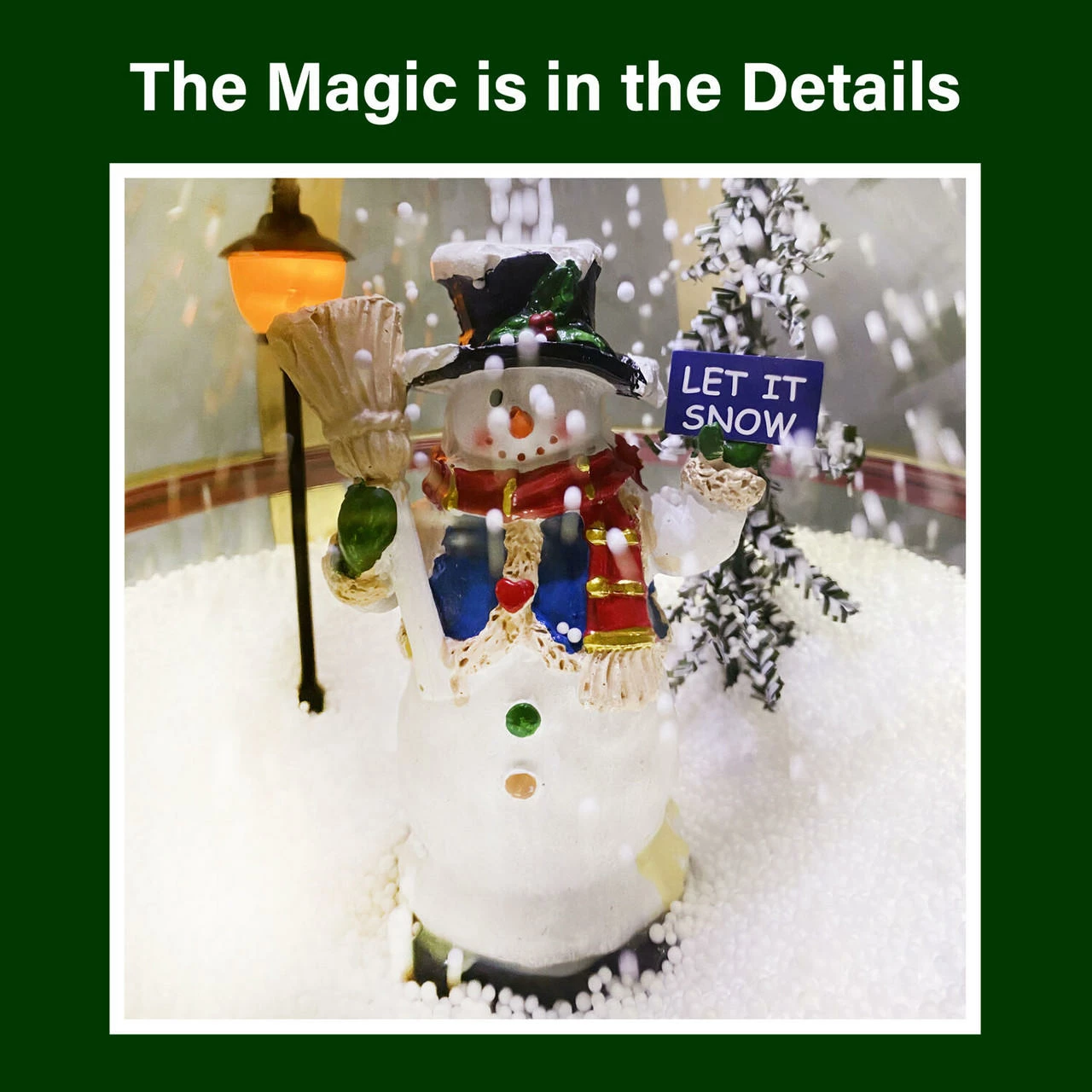 Fraser Hill Farm Let It Snow Series 69-In. Musical Snow Globe Lamp Post With Snowman Scene, 2 Signs, Cascading Snow, And Christmas Carols, Red 4 Fraser Hill Farm Let It Snow Series 69-In. Musical Snow Globe Lamp Post With Snowman Scene, 2 Signs, Cascading Snow, And Christmas Carols, Red - Image 4