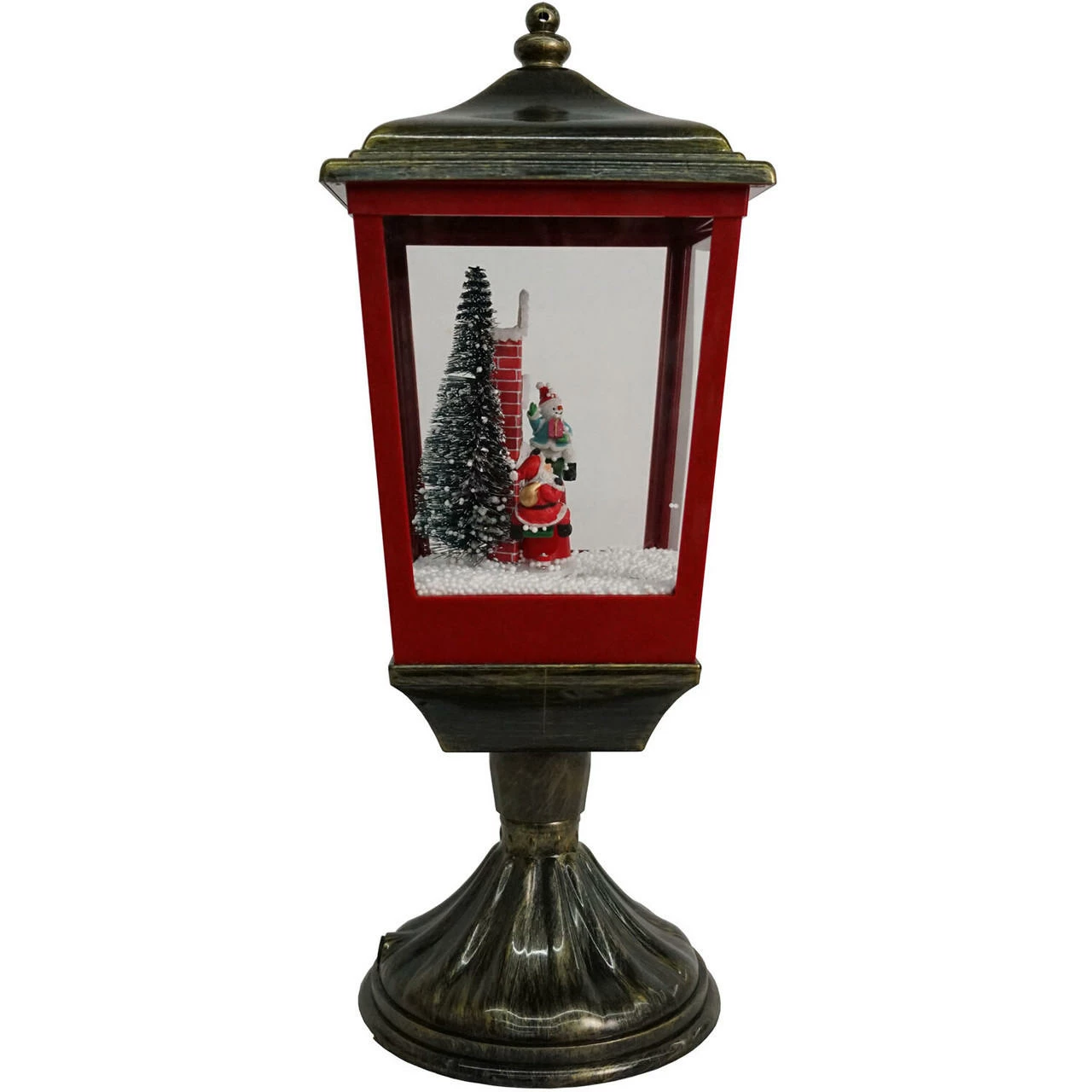 Fraser Hill Farm Let It Snow Series 20.5-In. Musical Tabletop Lamp With Seesaw Santa, Cascading Snow, And Christmas Carols, Bronze/Red 14 Fraser Hill Farm Let It Snow Series 20.5-In. Musical Tabletop Lamp With Seesaw Santa, Cascading Snow, And Christmas Carols, Bronze/Red - Image 14