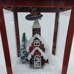Fraser Hill Farm Let It Snow Series 15.5-In. Musical Tabletop Lantern With Flying Santa Scene, Cascading Snow, And Christmas Carols, Bronze -Christmas store unnamed file 2157