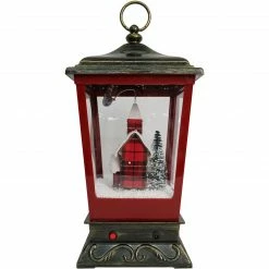 Fraser Hill Farm Let It Snow Series 15.5-In. Musical Tabletop Lantern With Flying Santa Scene, Cascading Snow, And Christmas Carols, Bronze -Christmas store unnamed file 2160
