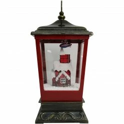 Fraser Hill Farm Let It Snow Series 15.5-In. Musical Tabletop Lantern With Flying Santa Scene, Cascading Snow, And Christmas Carols, Bronze -Christmas store unnamed file 2161