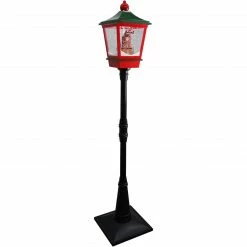 Fraser Hill Farm Let It Snow Series 6-Ft. Musical Street Lamp With Flying Santa Scene, Cascading Snow, And Christmas Carols, Black/Red/Green -Christmas store unnamed file 2177