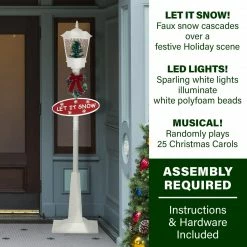 Fraser Hill Farm Let It Snow Series 71-In. Square Street Lamp W/ Tree, Animated Musical Snow, White 17 Fraser Hill Farm Let It Snow Series 71-In. Square Street Lamp W/ Tree, Animated Musical Snow, White -Christmas store unnamed file 2277