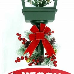 Fraser Hill Farm Let It Snow Series 71-In. Square Street Lamp With Christmas Tree, Animated Musical Snow Decoration, Green -Christmas store unnamed file 2295