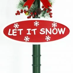Fraser Hill Farm Let It Snow Series 71-In. Square Street Lamp With Christmas Tree, Animated Musical Snow Decoration, Green -Christmas store unnamed file 2297