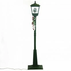 Fraser Hill Farm Let It Snow Series 71-In. Square Street Lamp With Christmas Tree, Animated Musical Snow Decoration, Green -Christmas store unnamed file 2302
