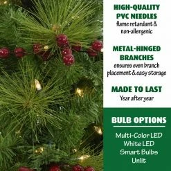 Fraser Hill Farm Set Of 2, 4-Ft. Newberry Pine Artificial Tree, Various Lighting Options -Christmas store unnamed file 231