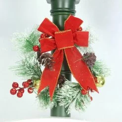 Fraser Hill Farm Let It Snow Series 74-In. Double Street Lamp W/ 1 Santa, 1 Snowman, Animated Musical Snow -Christmas store unnamed file 2385