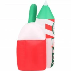 Fraser Hill Farm 6-Ft. Wide Pre-Lit Inflatable Santa's Workshop -Christmas store unnamed file 2428