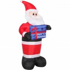 Fraser Hill Farm 7-Ft. Pre-Lit Inflatable Santa Countdown -Christmas store unnamed file 2451