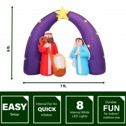 Fraser Hill Farm 7-Ft. Pre-Lit Inflatable Nativity Scene 16 Fraser Hill Farm 7-Ft. Pre-Lit Inflatable Nativity Scene -Christmas store unnamed file 2472