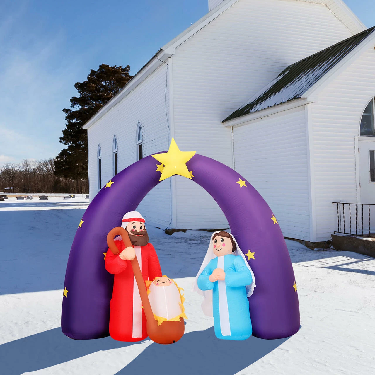 Fraser Hill Farm 7-Ft. Pre-Lit Inflatable Nativity Scene 7 Fraser Hill Farm 7-Ft. Pre-Lit Inflatable Nativity Scene - Image 7