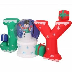 Fraser Hill Farm 4.5-Ft. Tall Pre-Lit Inflatable JOY Snowglobe -Christmas store unnamed file 2490