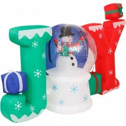Fraser Hill Farm 4.5-Ft. Tall Pre-Lit Inflatable JOY Snowglobe -Christmas store unnamed file 2492