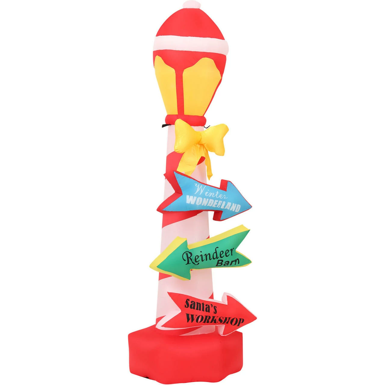 Fraser Hill Farm 7-Ft. Pre-Lit Inflatable Lamp Post Direction Sign 7 Fraser Hill Farm 7-Ft. Pre-Lit Inflatable Lamp Post Direction Sign - Image 7