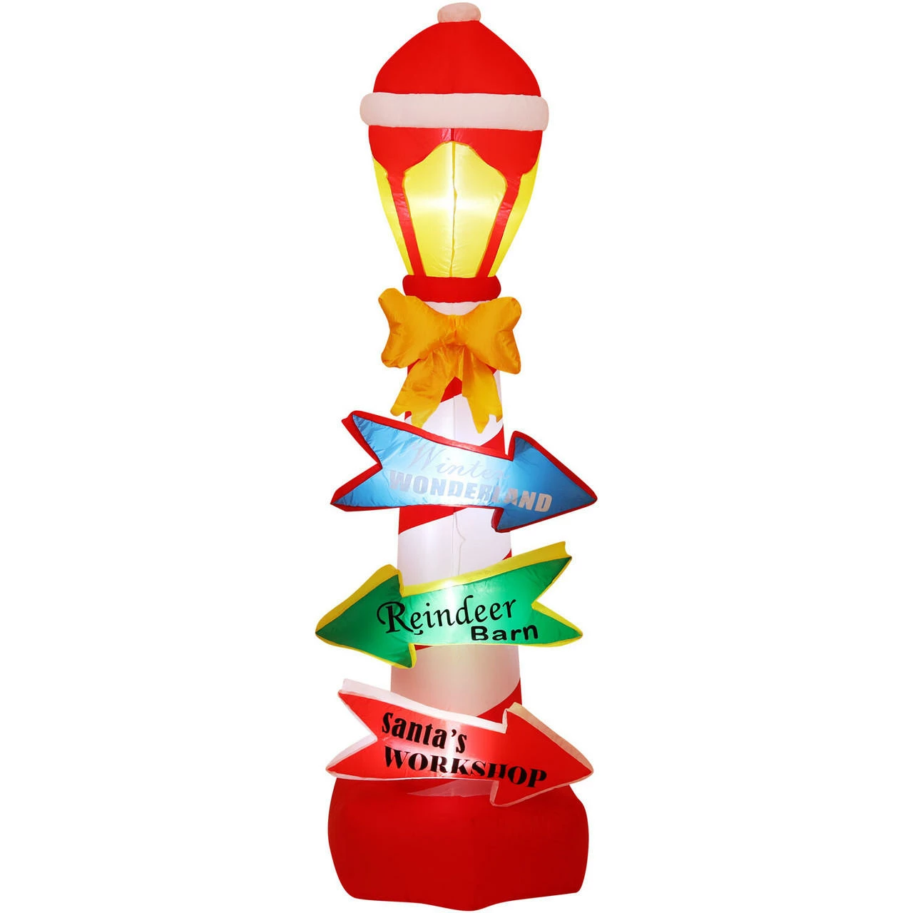 Fraser Hill Farm 7-Ft. Pre-Lit Inflatable Lamp Post Direction Sign 11 Fraser Hill Farm 7-Ft. Pre-Lit Inflatable Lamp Post Direction Sign - Image 11