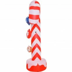 Fraser Hill Farm 6-Ft. Pre-Lit Inflatable Candy Cane Direction Sign -Christmas store unnamed file 2518