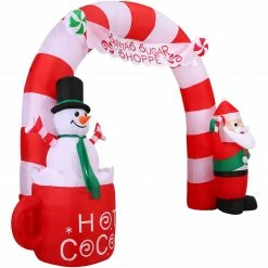 Fraser Hill Farm 9-Ft. Wide Pre-Lit Inflatable Candy Cane Arch -Christmas store unnamed file 2542
