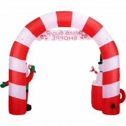 Fraser Hill Farm 9-Ft. Wide Pre-Lit Inflatable Candy Cane Arch -Christmas store unnamed file 2545