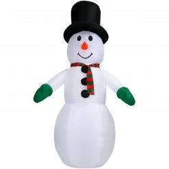 Fraser Hill Farm 10-Ft. Pre-Lit Inflatable Snowman