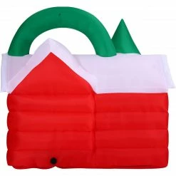Fraser Hill Farm 7-Ft. Pre-Lit Inflatable Santa's Workshop, -Christmas store unnamed file 2565
