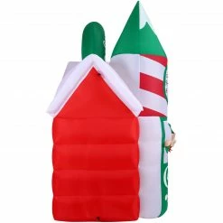 Fraser Hill Farm 7-Ft. Pre-Lit Inflatable Santa's Workshop, -Christmas store unnamed file 2566