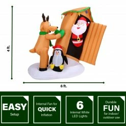 Fraser Hill Farm 4-Ft. Tall Pre-Lit Inflatable Santa In Outhouse 12 Fraser Hill Farm 4-Ft. Tall Pre-Lit Inflatable Santa In Outhouse -Christmas store unnamed file 2618