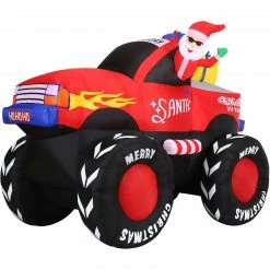 Fraser Hill Farm 7-Ft. Wide Pre-Lit Inflatable Santa In Monster Truck 16 Fraser Hill Farm 7-Ft. Wide Pre-Lit Inflatable Santa In Monster Truck -Christmas store unnamed file 2632