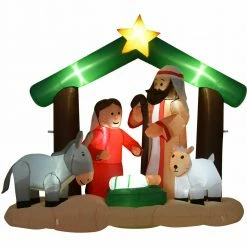 Fraser Hill Farm 7-Ft. Nativity Mary, Joseph, Baby Jesus, Animals, Inflatable W/ Lights, Storage Bag 15 Fraser Hill Farm 7-Ft. Nativity Mary, Joseph, Baby Jesus, Animals, Inflatable W/ Lights, Storage Bag -Christmas store unnamed file 2668