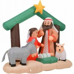 Fraser Hill Farm 7-Ft. Nativity Mary, Joseph, Baby Jesus, Animals, Inflatable W/ Lights, Storage Bag 16 Fraser Hill Farm 7-Ft. Nativity Mary, Joseph, Baby Jesus, Animals, Inflatable W/ Lights, Storage Bag -Christmas store unnamed file 2669