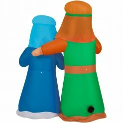 Fraser Hill Farm 6-Ft. Pre-Lit Holy Family Jesus, Mary, And Joseph Inflatable W/ Lights, Storage Bag -Christmas store unnamed file 2691