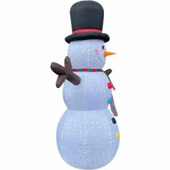 Fraser Hill Farm 8-Ft Snowman W/ Snowflake Print, RGB Lights, Storage Bag, Outdoor Inflatable 14 Fraser Hill Farm 8-Ft Snowman W/ Snowflake Print, RGB Lights, Storage Bag, Outdoor Inflatable -Christmas store unnamed file 2702