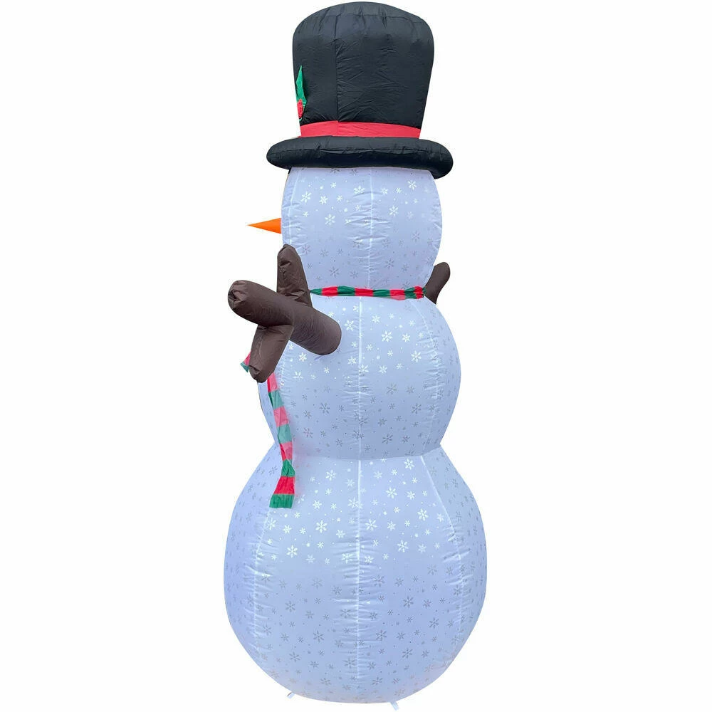 Fraser Hill Farm 8-Ft Snowman W/ Snowflake Print, RGB Lights, Storage Bag, Outdoor Inflatable 8 Fraser Hill Farm 8-Ft Snowman W/ Snowflake Print, RGB Lights, Storage Bag, Outdoor Inflatable - Image 8