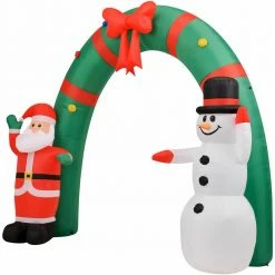 Fraser Hill Farm 8-Ft. Walkway Arch W/ Santa Claus, Snowman, Inflatable W/ Lights, Storage Bag -Christmas store unnamed file 2710