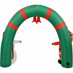 Fraser Hill Farm 8-Ft. Walkway Arch W/ Santa Claus, Snowman, Inflatable W/ Lights, Storage Bag -Christmas store unnamed file 2711