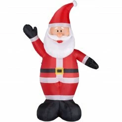 Fraser Hill Farm 12-Ft. Tall Traditional Santa, Blow Up Inflatable W/ Lights And Storage Bag