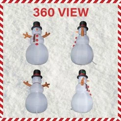 Fraser Hill Farm 20-Ft. Tall Jolly Snowman, Inflatable W/ RGB Lights And Storage Bag -Christmas store unnamed file 2733