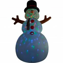 Fraser Hill Farm 20-Ft. Tall Jolly Snowman, Inflatable W/ RGB Lights And Storage Bag -Christmas store unnamed file 2736
