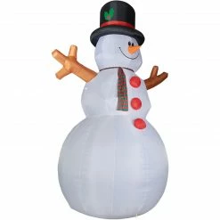 Fraser Hill Farm 20-Ft. Tall Jolly Snowman, Inflatable W/ RGB Lights And Storage Bag -Christmas store unnamed file 2737