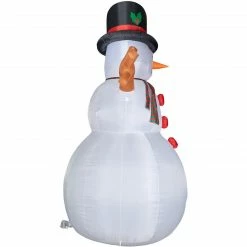 Fraser Hill Farm 20-Ft. Tall Jolly Snowman, Inflatable W/ RGB Lights And Storage Bag -Christmas store unnamed file 2740