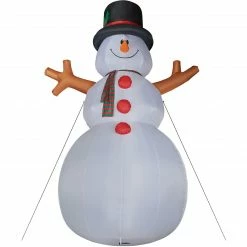 Fraser Hill Farm 20-Ft. Tall Jolly Snowman, Inflatable W/ RGB Lights And Storage Bag -Christmas store unnamed file 2741