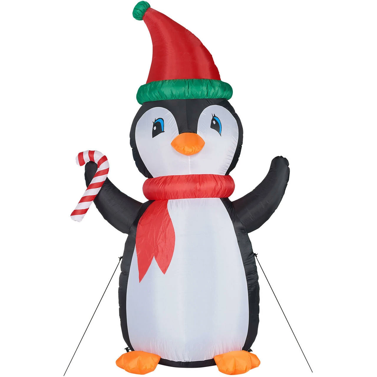 Fraser Hill Farm 10-Ft. Tall Penguin W/ Candy Cane, Inflatable W/ RGB Lights, Storage Bag 13 Fraser Hill Farm 10-Ft. Tall Penguin W/ Candy Cane, Inflatable W/ RGB Lights, Storage Bag - Image 13