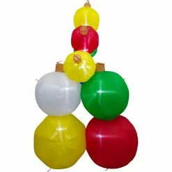 Fraser Hill Farm 8-Ft. Tall Inflatable Stack Of 9 Ornament Balls With LED Lights, Holiday Winter Blow-Up -Christmas store unnamed file 2823