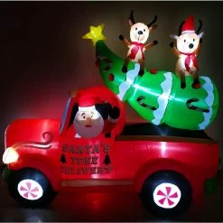 Fraser Hill Farm 8-Ft. Long Inflatable Christmas Tree In Pick-up Truck W/ LED Lights, Blow-Up -Christmas store unnamed file 2838