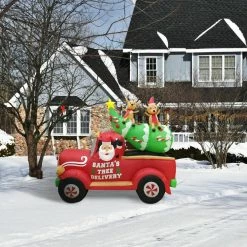 Fraser Hill Farm 8-Ft. Long Inflatable Christmas Tree In Pick-up Truck W/ LED Lights, Blow-Up -Christmas store unnamed file 2839