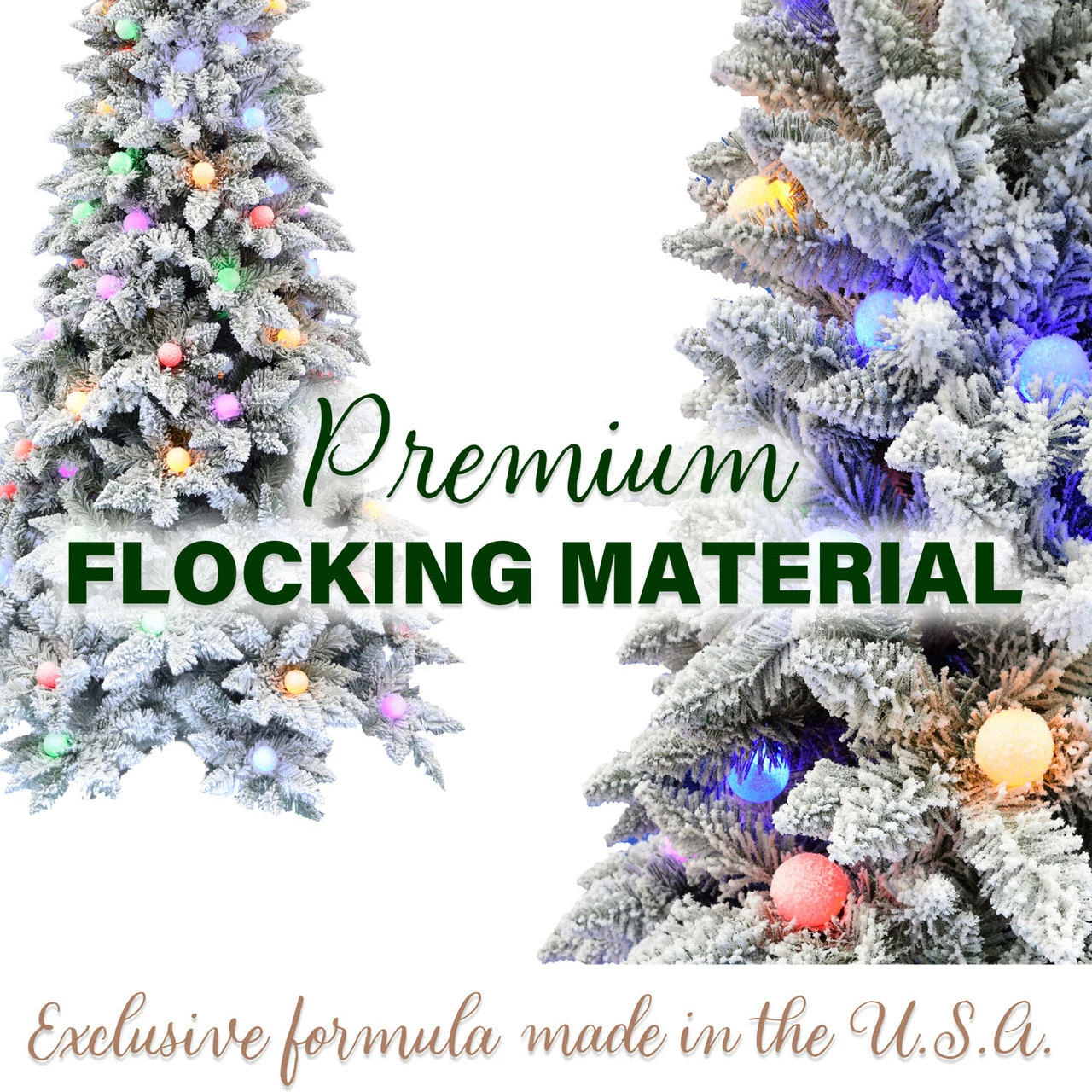 Fraser Hill Farm White Tail Pine Snow Flocked Christmas Tree Various Lighting & Size Options 12 Fraser Hill Farm White Tail Pine Snow Flocked Christmas Tree Various Lighting & Size Options - Image 12