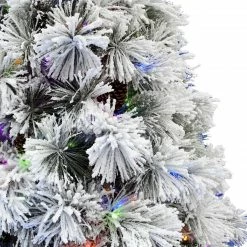 Fraser Hill Farm Sugar Hill Snowy Christmas Tree W/ Pinecones, Multi-Color LED Lighting -Christmas store unnamed file 2907