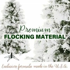 Fraser Hill Farm Snowy Pine Flocked Christmas Tree, Various Size (4 Ft. To 5 Ft.) Lighting Options -Christmas store unnamed file 2933