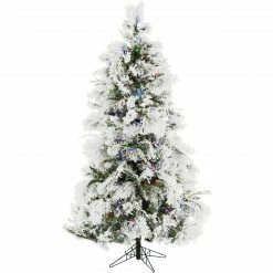 Fraser Hill Farm Snowy Pine Flocked Christmas Tree, Various Sizes (6.5 Ft. To 12 Ft.)